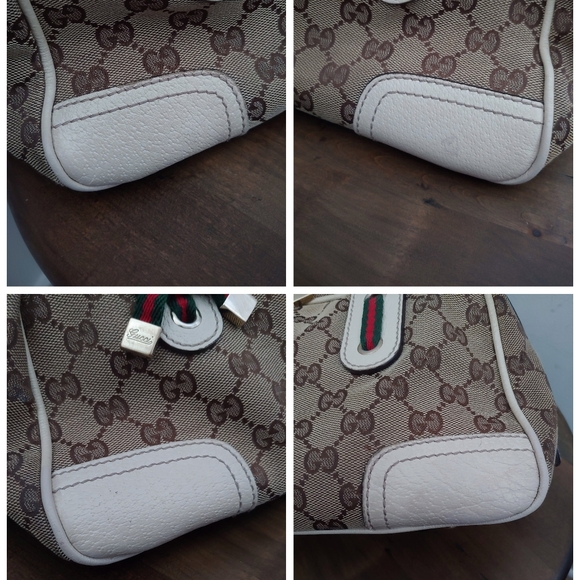 Authentic Gucci GG Monogram Supreme Sherry Web Princy Boston Tote Shoulder Bag - Picture 13 of 14